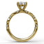 Classic Diamond Engagement Ring with Detailed Milgrain Band 3039 - Chalmers Jewelers