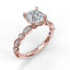 Classic Diamond Engagement Ring with Detailed Milgrain Band 3040 - Chalmers Jewelers