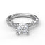 Classic Diamond Engagement Ring with Detailed Milgrain Band 3040 - Chalmers Jewelers