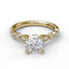 Classic Diamond Engagement Ring with Detailed Milgrain Band 3040 - Chalmers Jewelers