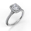 Oval Center Diamond With Cushion Halo Engagement Ring 3041 - Chalmers Jewelers