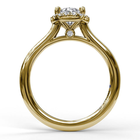 Oval Cut Halo Engagement Ring 3043 - Chalmers Jewelers