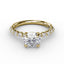 FANA Contemporary Round Diamond Solitaire With Diamond Band S3244