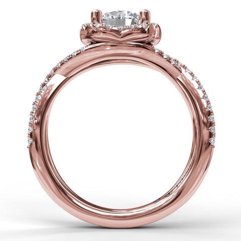 Infinity Halo Engagement Ring 3359 - Chalmers Jewelers