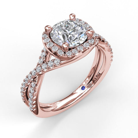 Infinity Halo Engagement Ring 3359 - Chalmers Jewelers