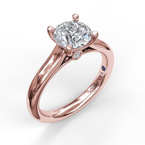 Classic Solitaire With Peek A Boo Diamond 3407 - Chalmers Jewelers