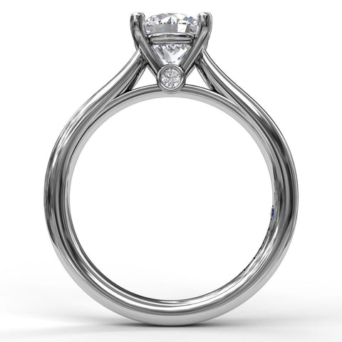 Classic Solitaire With Peek A Boo Diamond 3407 - Chalmers Jewelers