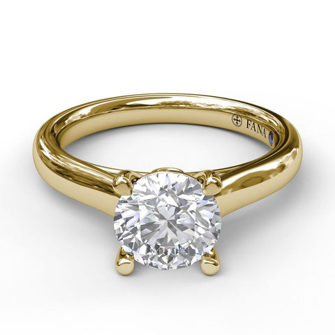 Classic Solitaire With Peek A Boo Diamond 3407 - Chalmers Jewelers