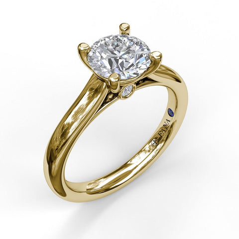 Classic Solitaire With Peek A Boo Diamond 3407 - Chalmers Jewelers