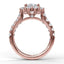 Large Diamond Cushion Halo Engagement Ring 3459 - Chalmers Jewelers