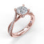 Alternating Diamond Twist Engagement Ring 3477 - Chalmers Jewelers
