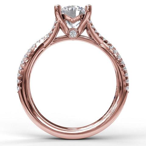 Diamond Twist Engagement Ring 3479 - Chalmers Jewelers