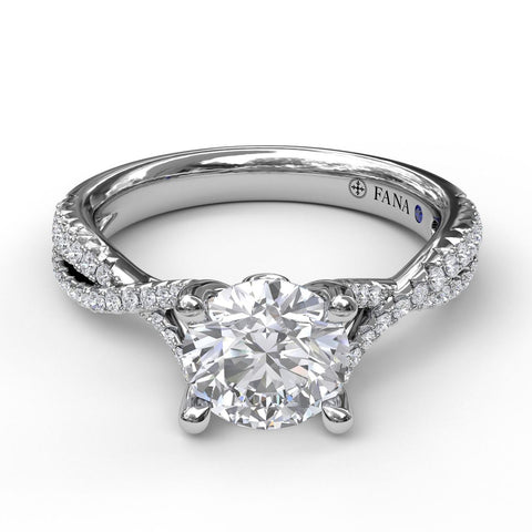 Diamond Twist Engagement Ring 3479 - Chalmers Jewelers