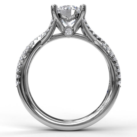 Diamond Twist Engagement Ring 3479 - Chalmers Jewelers