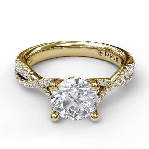 Diamond Twist Engagement Ring 3479 - Chalmers Jewelers