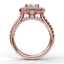 Exquisite Unique Double Halo Engagement Ring 3507 - Chalmers Jewelers