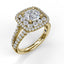 Exquisite Unique Double Halo Engagement Ring 3507 - Chalmers Jewelers