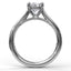 Cathedral Single Row Pave Engagement Ring 3532 - Chalmers Jewelers