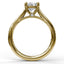 Cathedral Single Row Pave Engagement Ring 3532 - Chalmers Jewelers