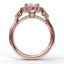 Floral Halo With Diamond Accents Engagement Ring 3563 - Chalmers Jewelers