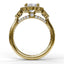 Floral Halo With Diamond Accents Engagement Ring 3563 - Chalmers Jewelers