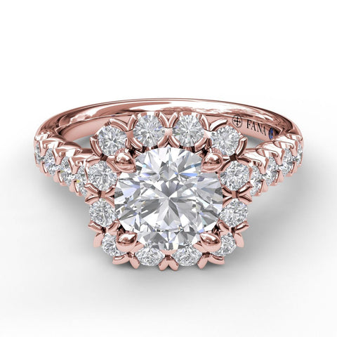 Large Cushion Halo Engagement Ring 3589 - Chalmers Jewelers