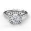 Delicate Cushion Halo Engagement Ring With Pave Shank 3790 - Chalmers Jewelers