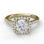 Delicate Cushion Halo Engagement Ring With Pave Shank 3790 - Chalmers Jewelers
