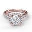 Classic Diamond Halo Engagement Ring with a Gorgeous Side Profile 3817 - Chalmers Jewelers