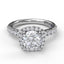 Classic Diamond Halo Engagement Ring with a Gorgeous Side Profile 3817 - Chalmers Jewelers