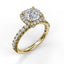 Classic Diamond Halo Engagement Ring with a Gorgeous Side Profile 3817 - Chalmers Jewelers