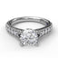 Classic Diamond Engagement Ring with Detailed Milgrain Band 3827 - Chalmers Jewelers