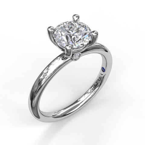 Classic Round Cut Solitaire Engagement Ring 3842 - Chalmers Jewelers