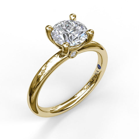 Classic Round Cut Solitaire Engagement Ring 3842 - Chalmers Jewelers