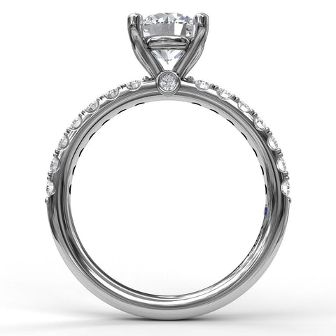 Classic Pave Round Cut Engagement Ring 3846 - Chalmers Jewelers