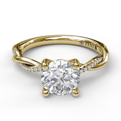 Gold And Diamond Twist Engagement Ring 3901 - Chalmers Jewelers