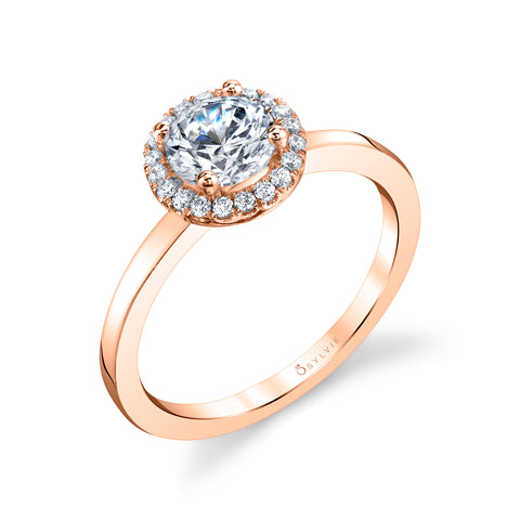 Modern Halo Engagement Ring SY293 - Chalmers Jewelers