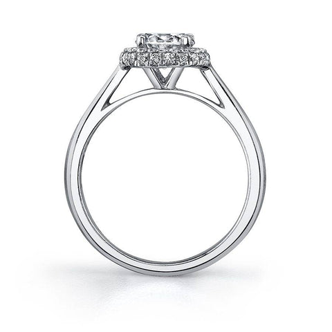 Princess Cut Engagement Ring With Halo SY718-PR - Chalmers Jewelers