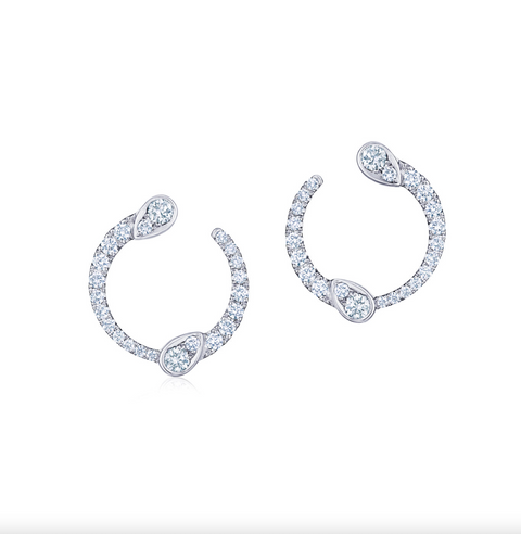 KWIAT Eclipse Earrings with Diamonds E-2491-0-DIA-18KW