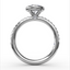 Fana Contemporary Bezel-Set Solitaire Engagement Ring With Diamond Band S3342