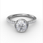 Fana Contemporary Bezel-Set Solitaire Engagement Ring With Diamond Band S3342