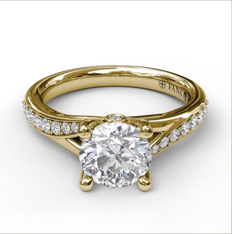 Fana Designer Split Band Engagement Ring 3593