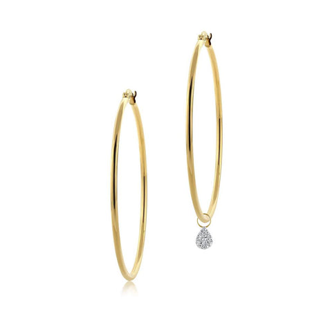 Diamond Small Pear Charm