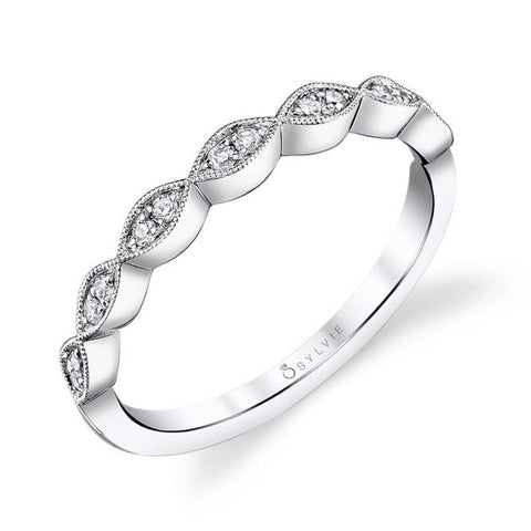 Sylvie Stackable Wedding Band - B0009 - Chalmers Jewelers