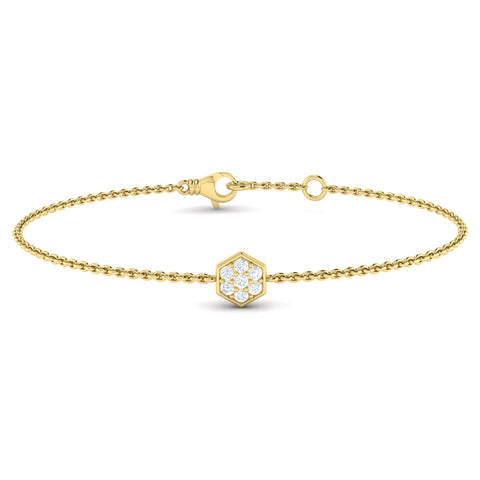 Vlora Serafina 14k Yellow Gold and Diamond Bracelet VB60283