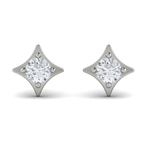 Vlora Estrella 14k White Gold and Diamond Earrings VER60247