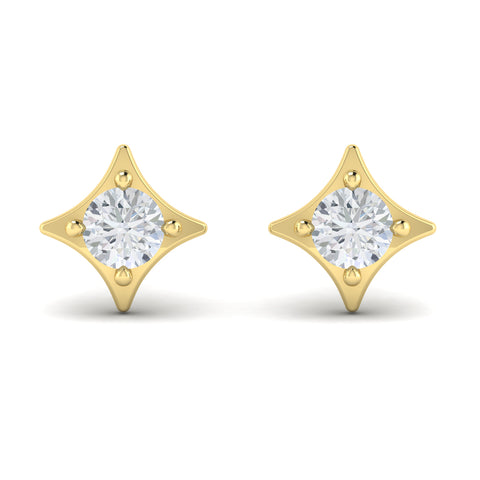 Vlora Estrella 14k Yellow Gold and Diamond Earrings VER60247Y