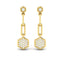 Vlora Serafina 14k Yellow Gold and Diamond Dangle Earrings VER60286