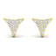 Vlora Miraval 14k Yellow Gold and Diamond Geometric Stud Earring VER60443