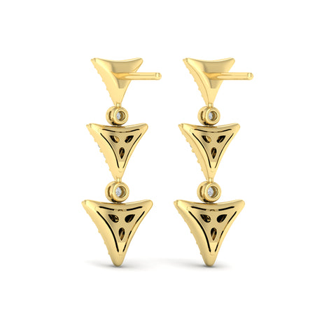 Vlora Miraval 14k Yellow Gold and Diamond Geometric Dangle Earring VER60444